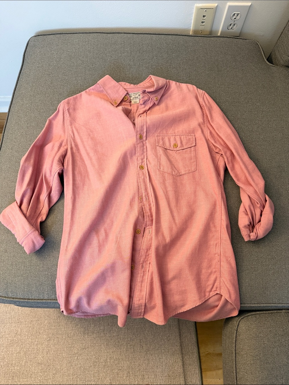 J. Crew Men's Button-Down Shirt in Pink